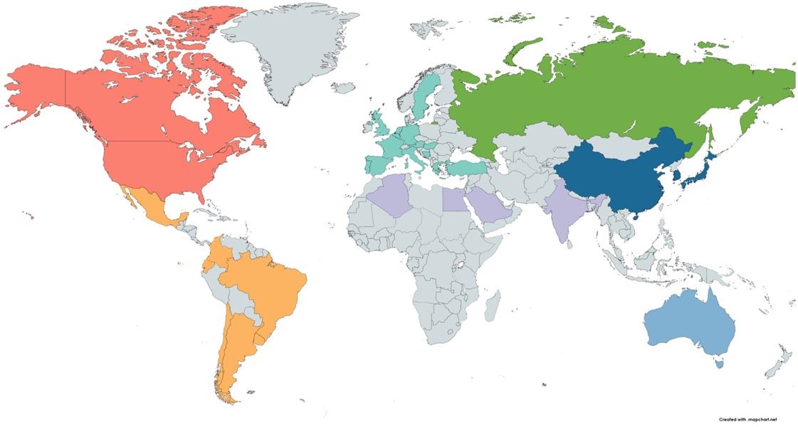 World Map Participants